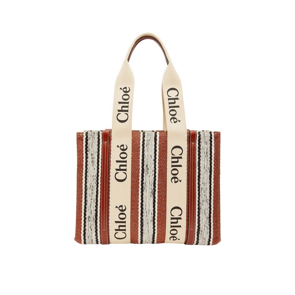 Chloé | Brown Linen Tote Bag