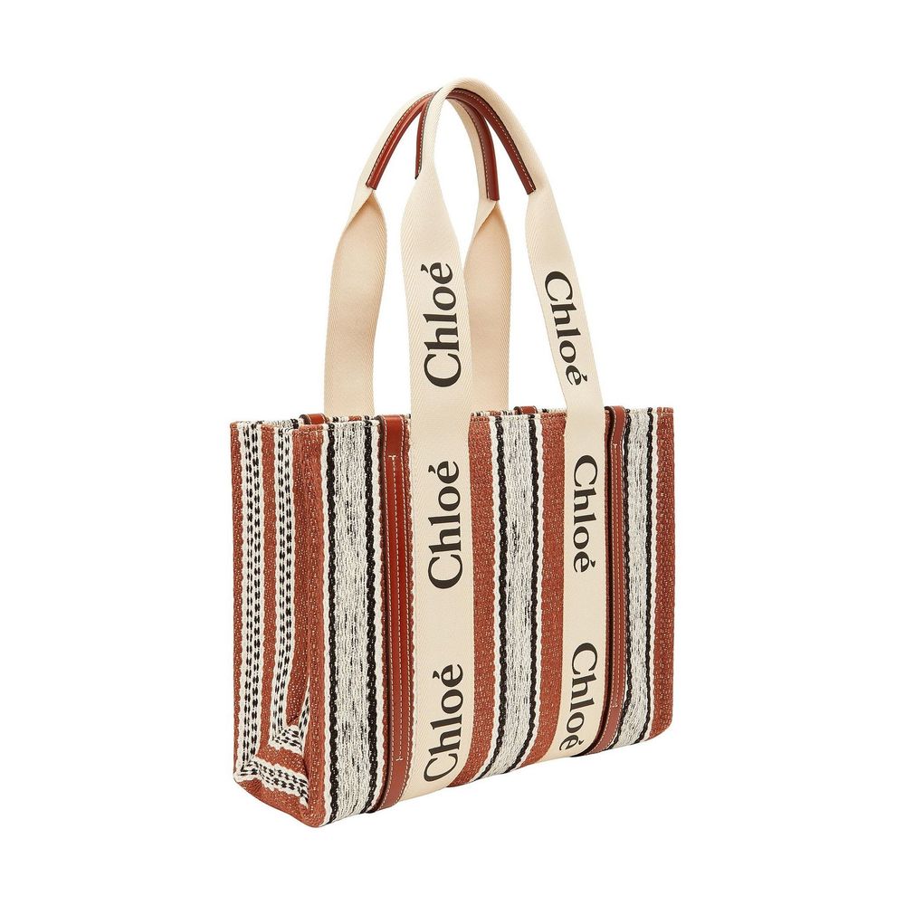 Chloé | Brown Linen Tote Bag