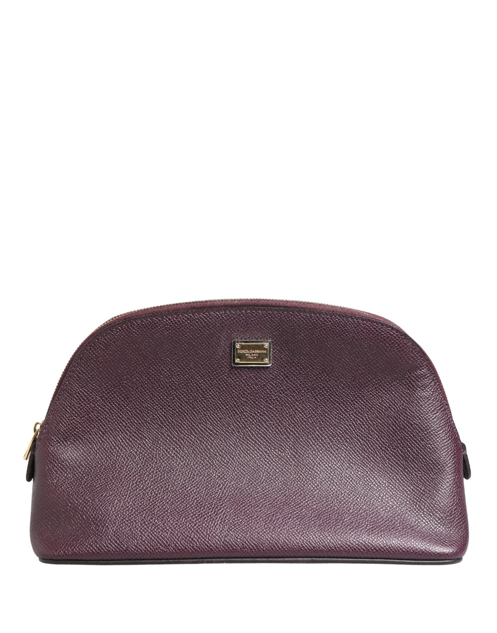 Dolce & Gabbana | Dark Purple Leather DG Logo Zip Around Hand Purse Wallet