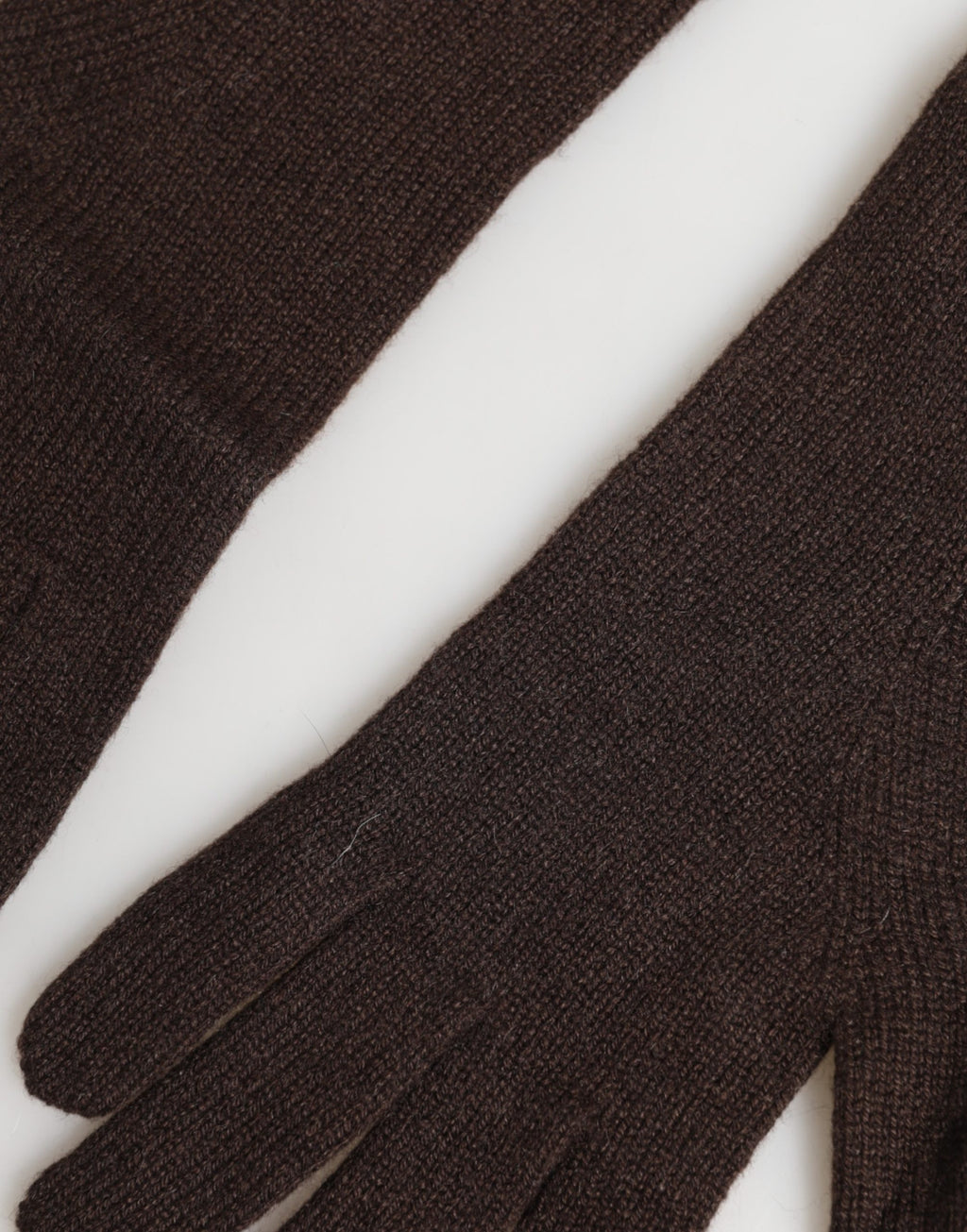 Dolce & Gabbana | Brown Cashmere Knitted Elbow Length Mitten Gloves