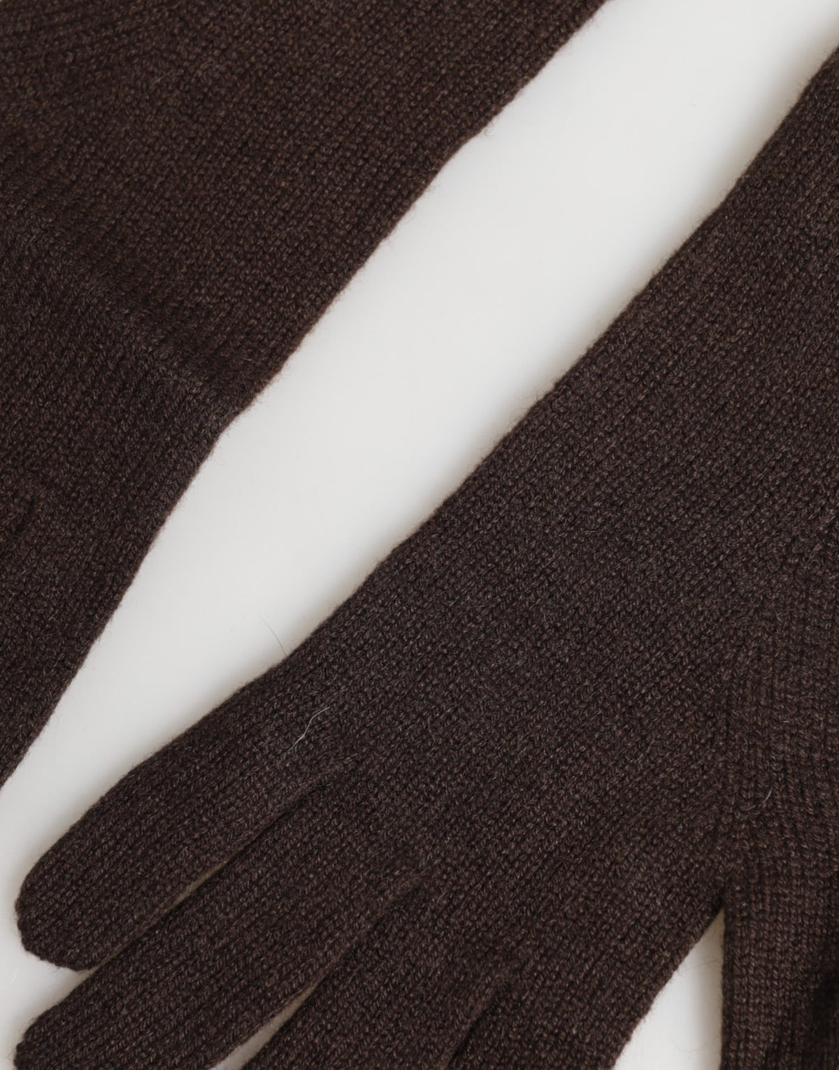Dolce & Gabbana | Brown Cashmere Knitted Elbow Length Mitten Gloves