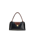 Versace | Black Calf Leather Bos Taurus Shoulder Bag