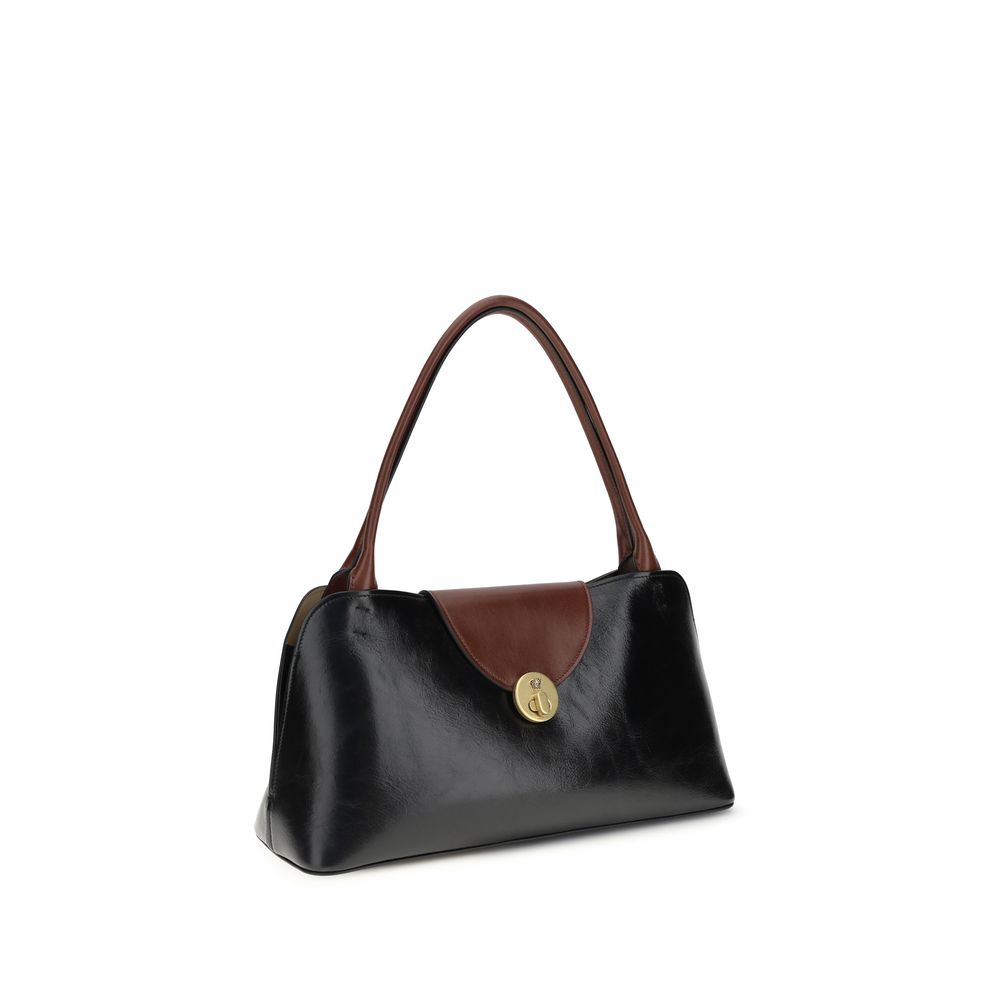 Versace | Black Calf Leather Bos Taurus Shoulder Bag