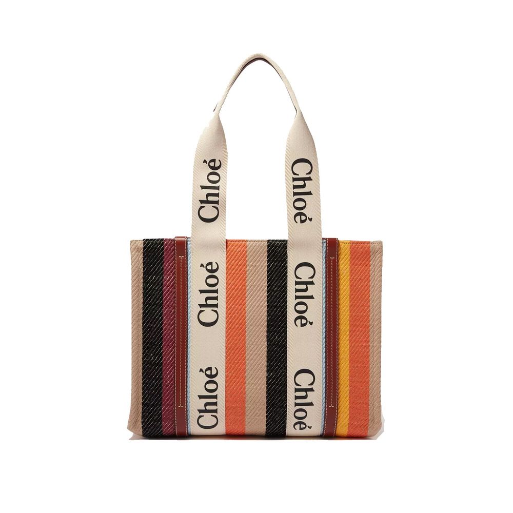 Chloé | Beige Linen Tote Bag