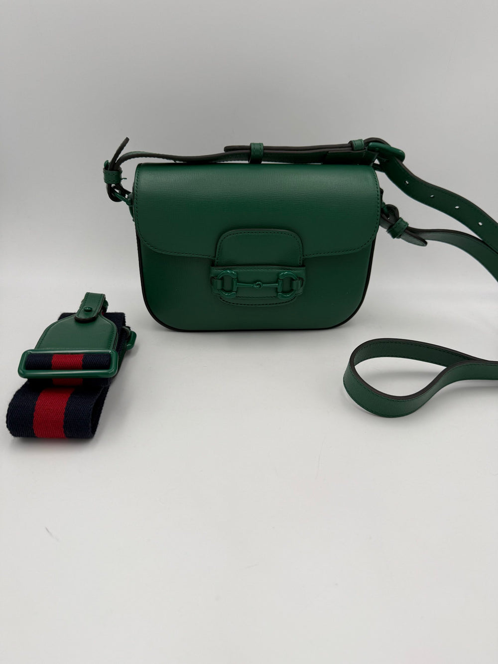 Gucci GUCCI HORSEBIT 1955 Emerald Handbag