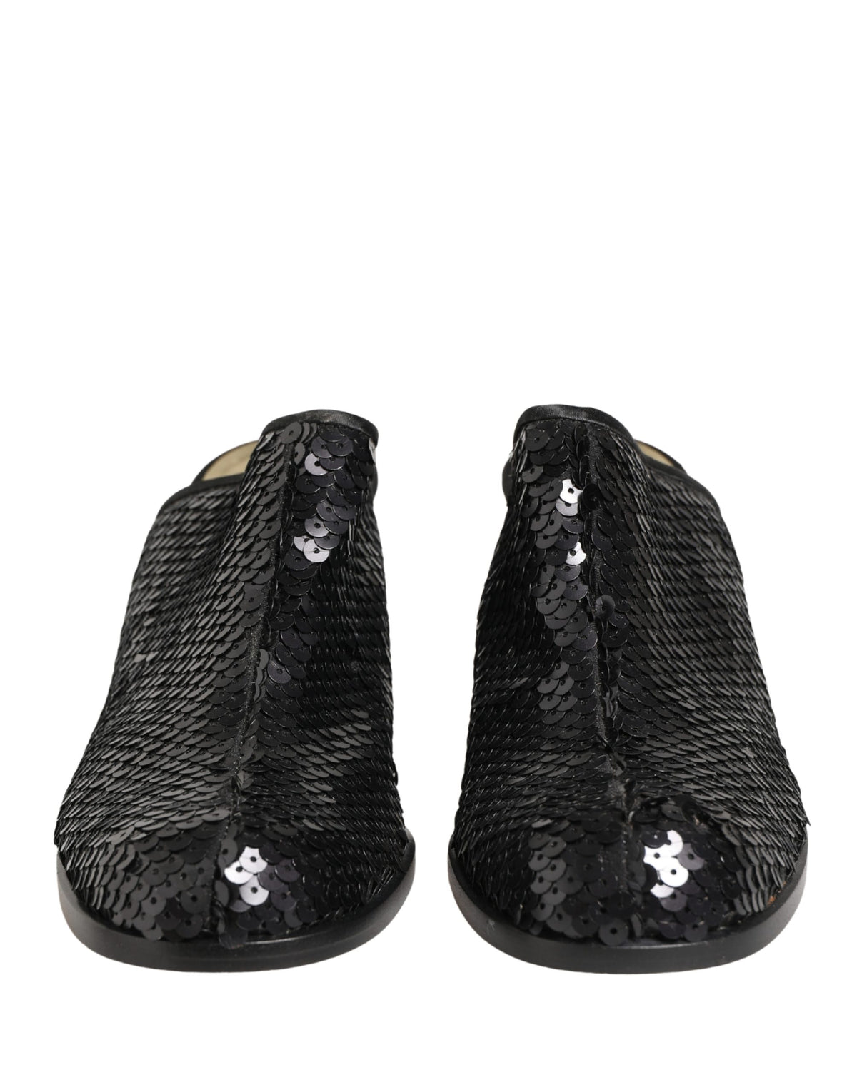 Dolce & Gabbana | Black Sequined Mules Shoes