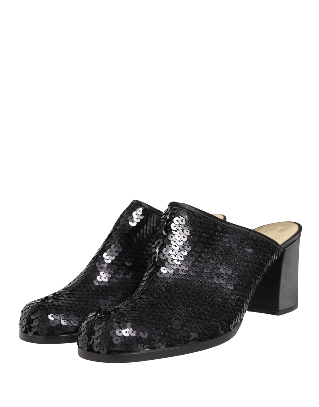 Dolce & Gabbana | Black Sequined Mules Shoes