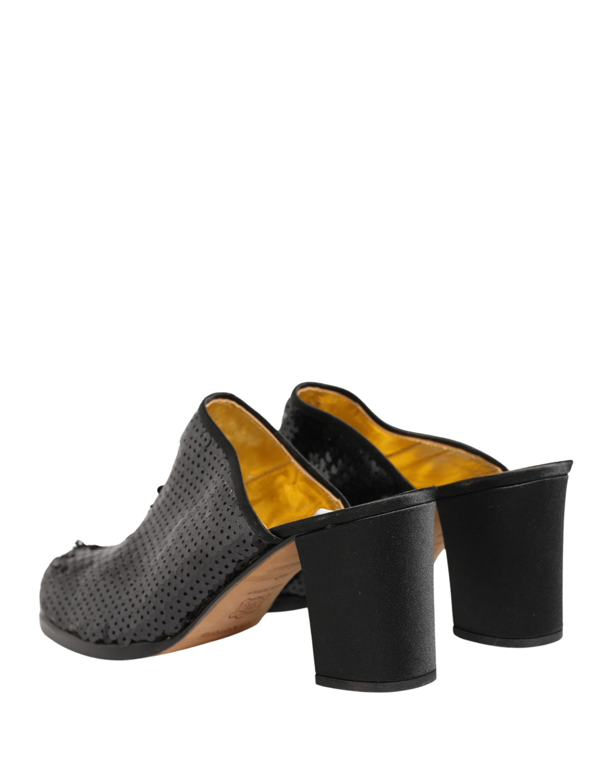Dolce & Gabbana | Black Sequined Mules Shoes