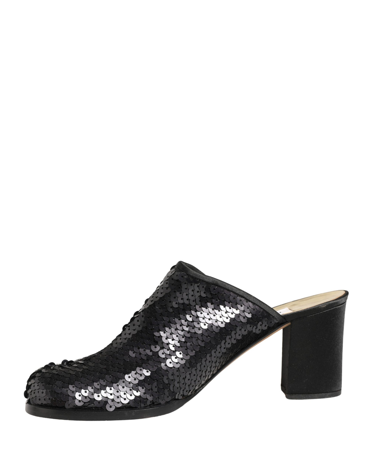 Dolce & Gabbana | Black Sequined Mules Shoes