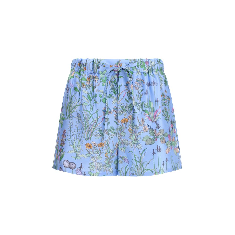 Gucci | Blue Silk Bermuda Shorts