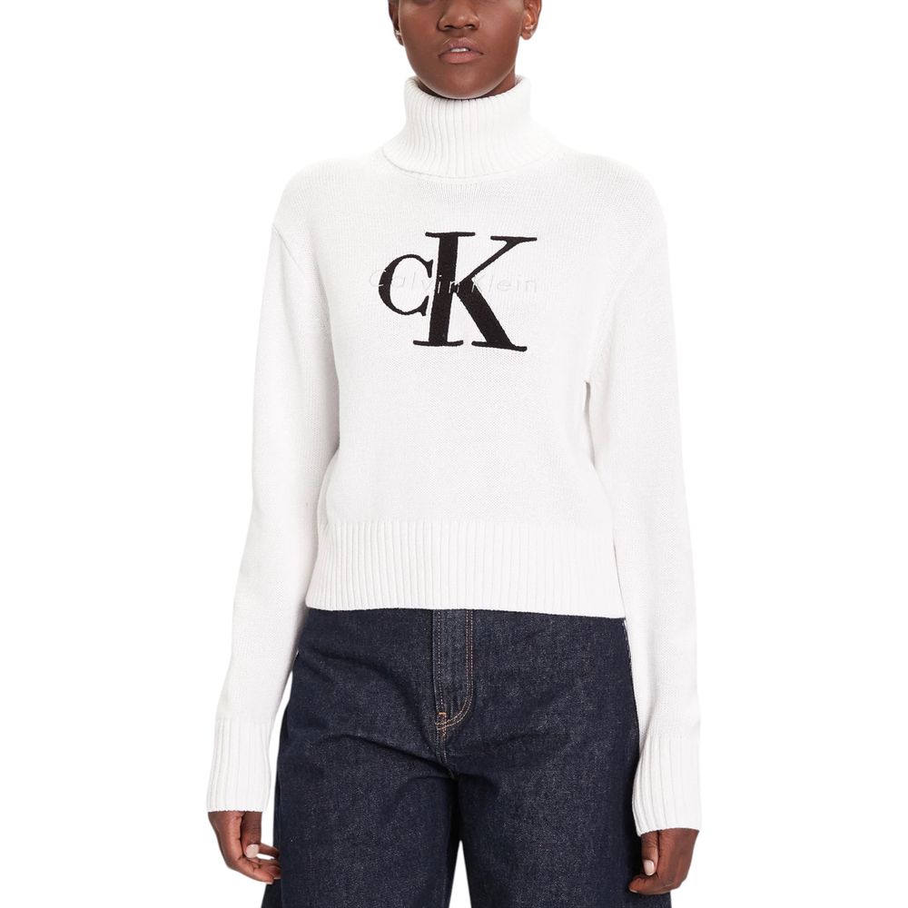 Calvin Klein Jeans | White Cotton Turtleneck