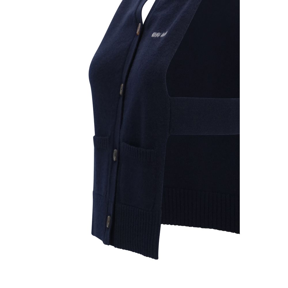 Miu Miu | Blue Cashmere Sleeveles Sweater