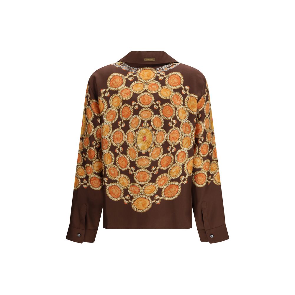 Versace | Brown Fabric Pattern Shirt