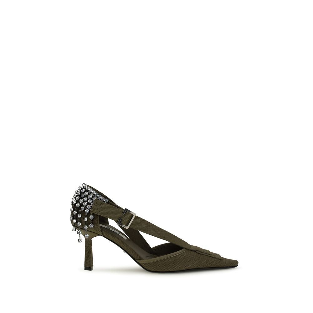 Prada | Bicolor Cotton High Heel Pumps