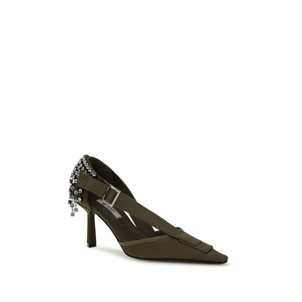 Prada | Bicolor Cotton High Heel Pumps