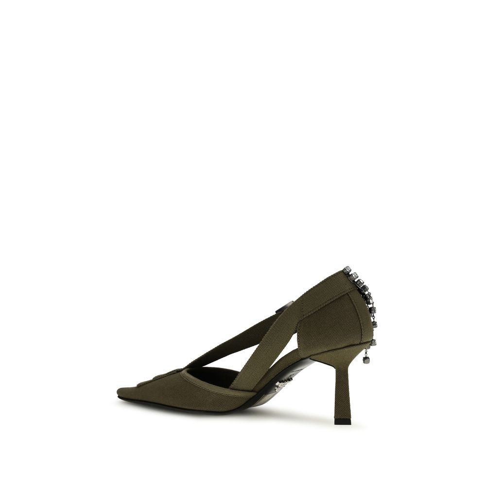 Prada | Bicolor Cotton High Heel Pumps