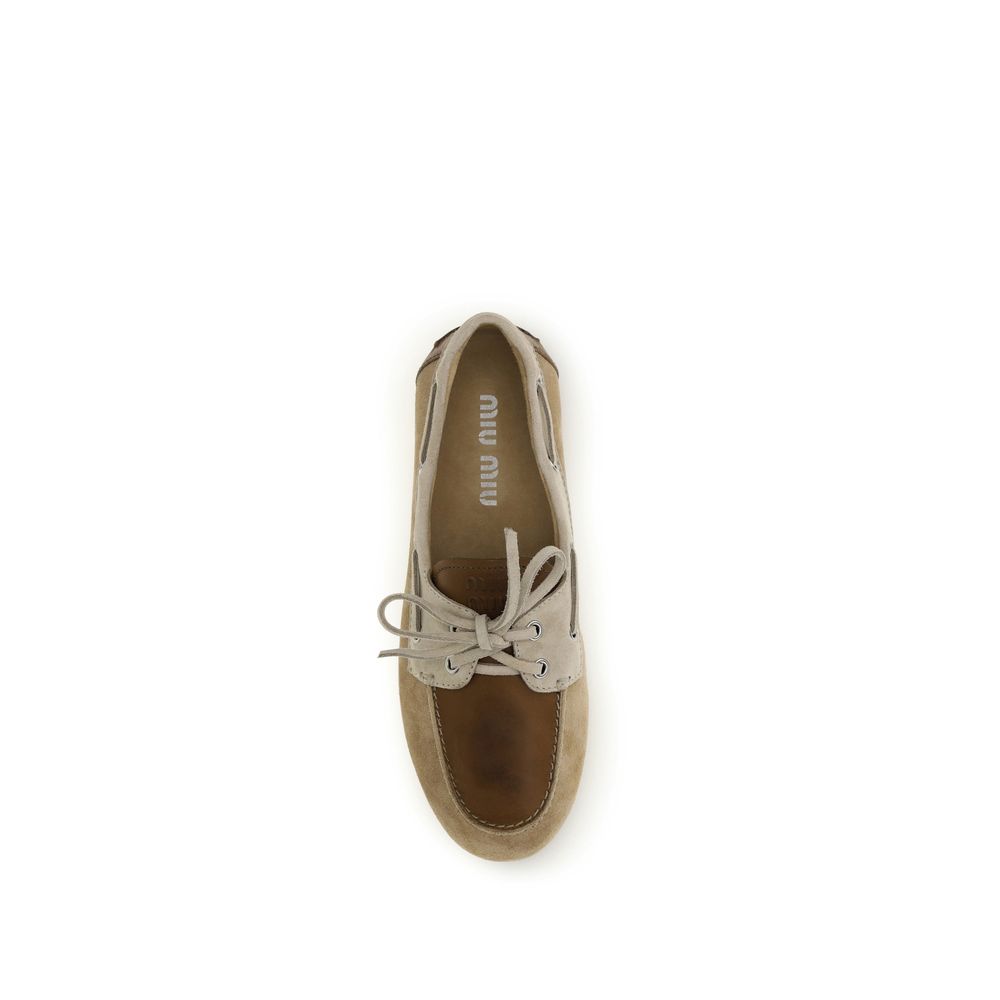 Miu Miu | Multicolor Calf Leather Bos Taurus Slip-On Loafers