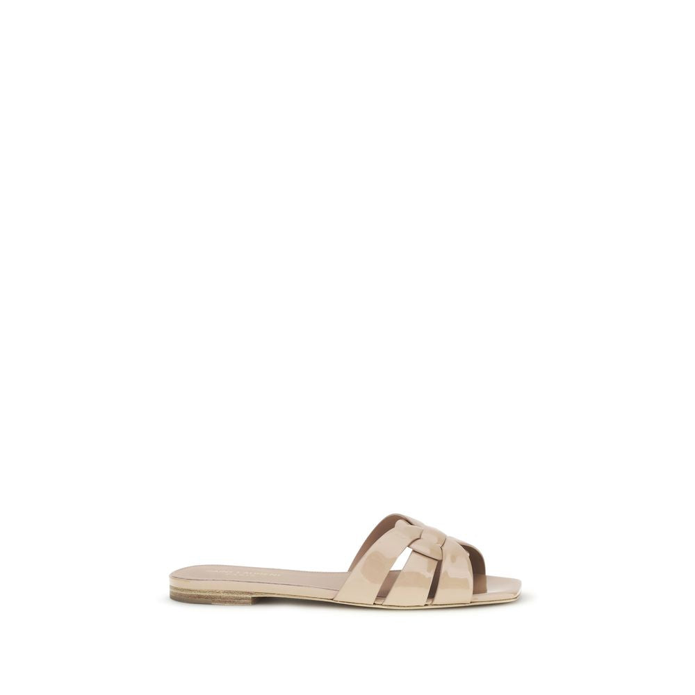 Saint Laurent | Multicolor Calf Leather Bos Taurus Flat Sandals