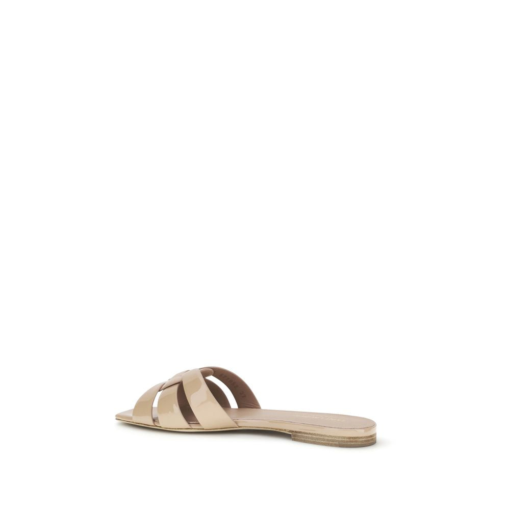 Saint Laurent | Multicolor Calf Leather Bos Taurus Flat Sandals