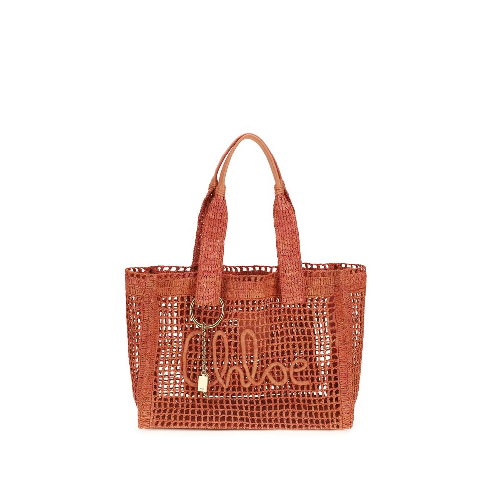 Chloé | Red Raffia Shoulder Bag