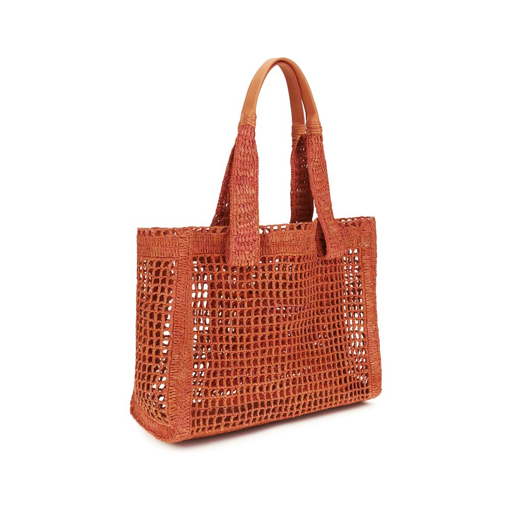 Chloé | Red Raffia Shoulder Bag
