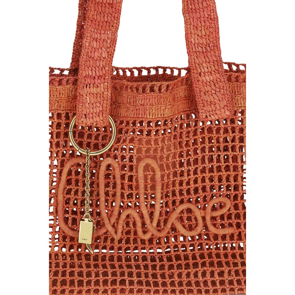 Chloé | Red Raffia Shoulder Bag