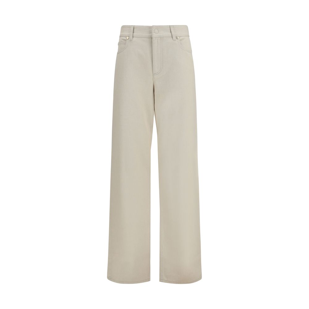 Fendi | Beige Cotton Straight-Leg Jeans
