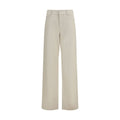Fendi | Beige Cotton Straight-Leg Jeans