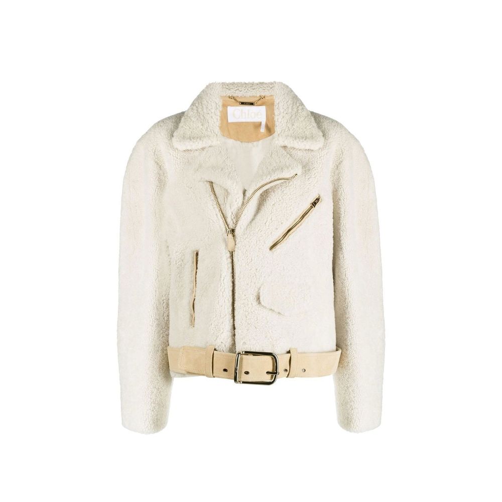 Chloé | Beige Polyester Biker Jacket