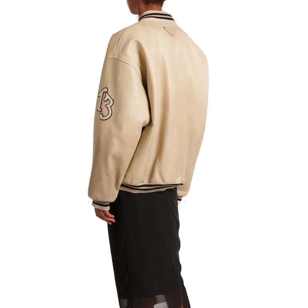 Prada | Beige Calfskin Bomber