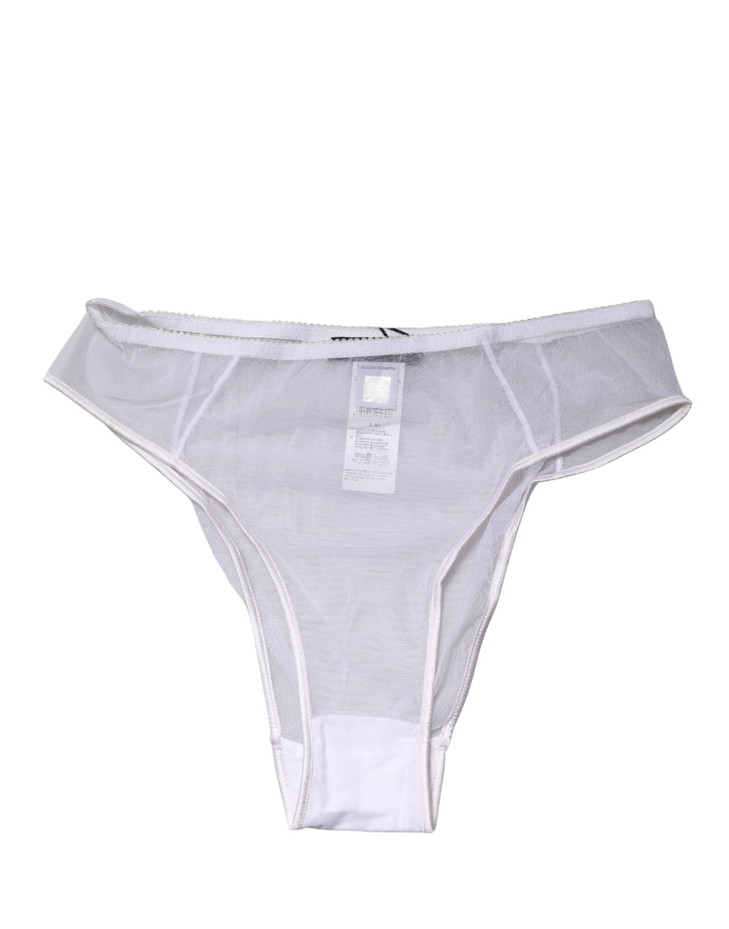 Dolce & Gabbana | White Sheer Silk Stretch High Brief Underwear