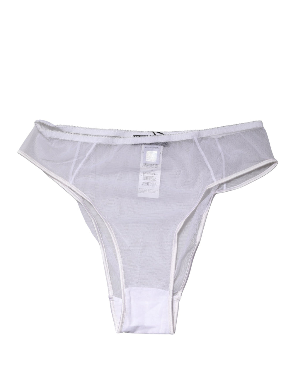 Dolce & Gabbana | White Sheer Silk Stretch High Brief Underwear
