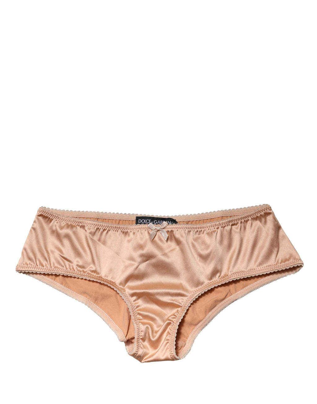 Dolce & Gabbana | Beige Silk Stretch Mid Waist Brief Panty Underwear