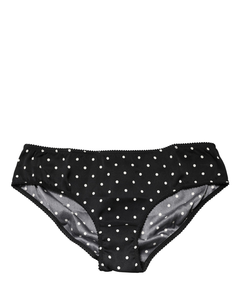 Dolce & Gabbana | Black Polka Dots Mid Waist Brief Panty Underwear