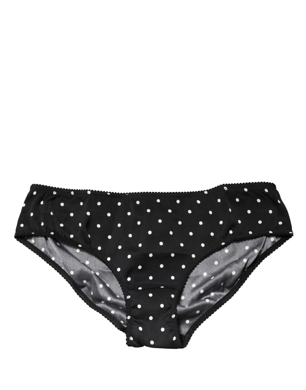 Dolce & Gabbana | Black Polka Dots Mid Waist Brief Panty Underwear