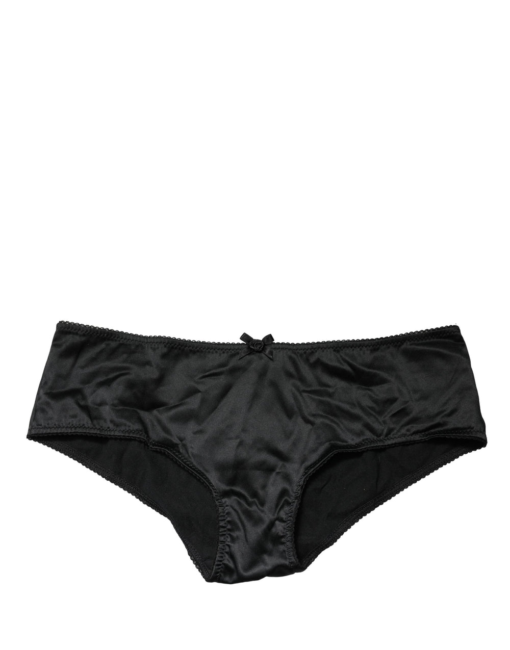 Dolce & Gabbana | Black Silk Stretch Mid Waist Brief Panty Underwear
