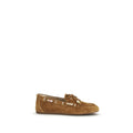 Stuart Weitzman | Brown Calf Leather Bos Taurus Slip-On Loafers