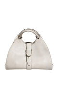 Gucci | White Leather Stirrup Top Handle Bag