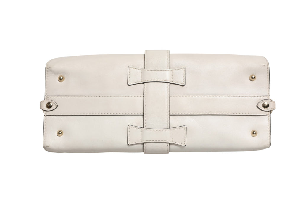 Gucci | White Leather Stirrup Top Handle Bag