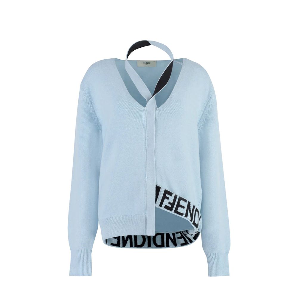 Fendi | Blue Cashmere Cardigan