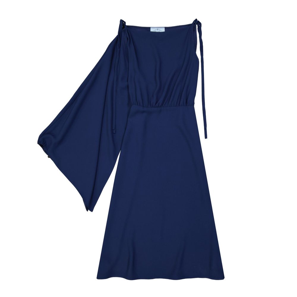 Prada | Blue Acetate Cocktail Dress