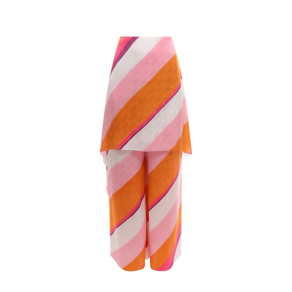 Fendi | Multicolor Silk Casual Pants