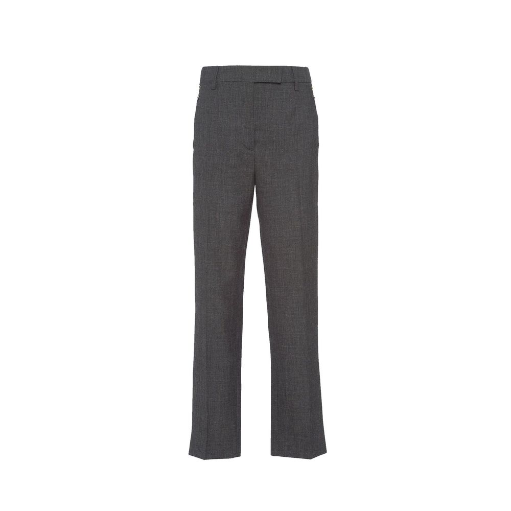 Prada | Gray Virgin Wool Dress Pants