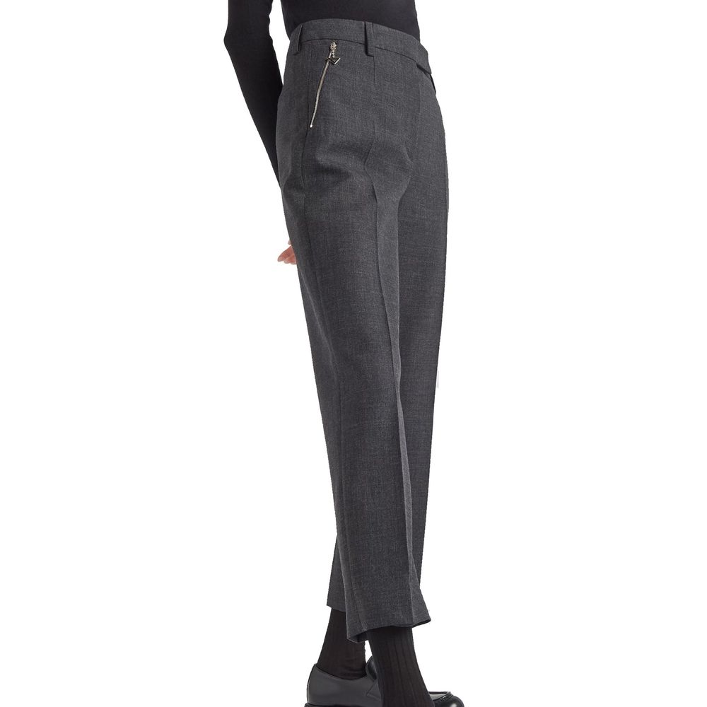 Prada | Gray Virgin Wool Dress Pants