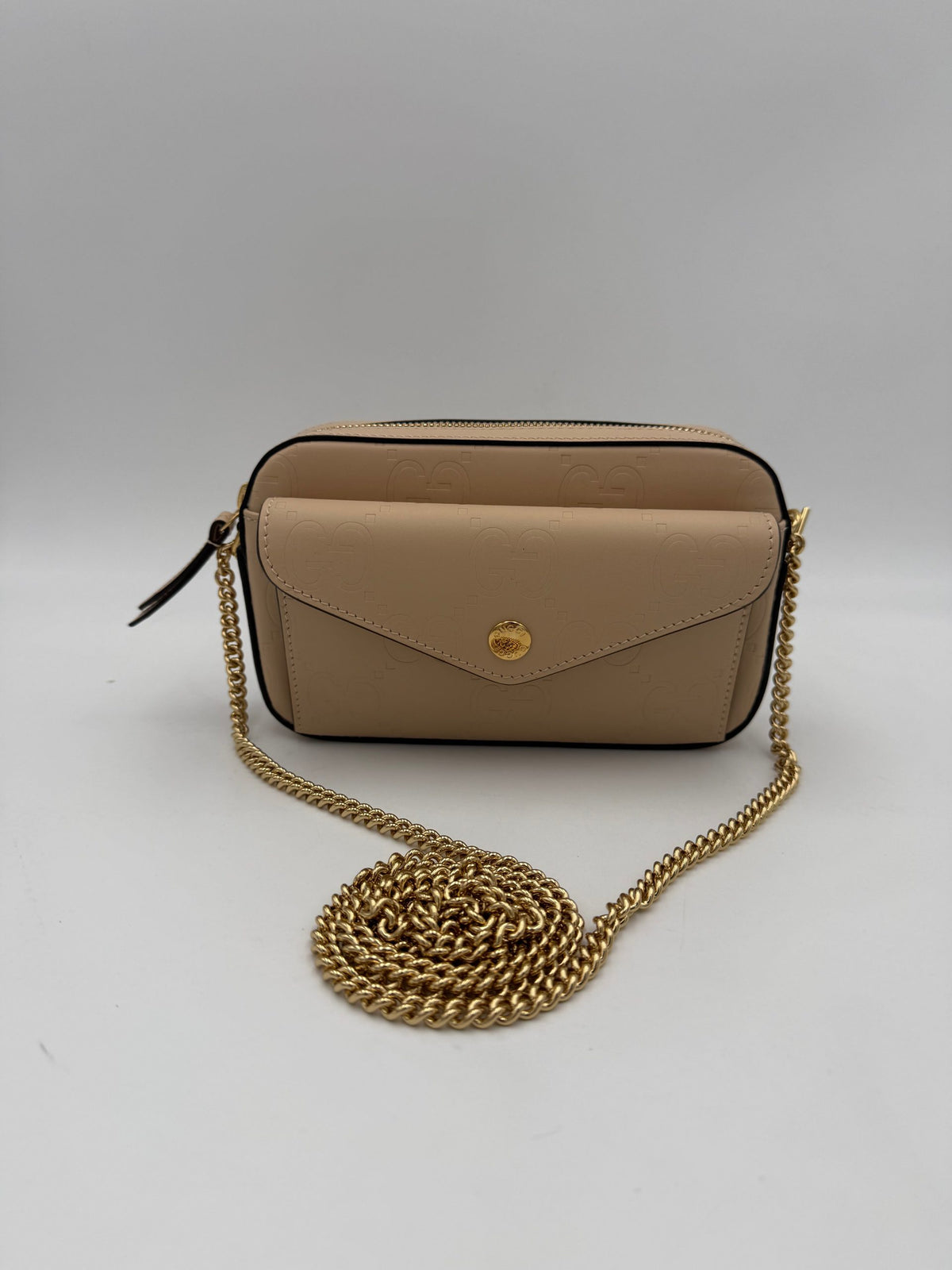 Gucci | GG Jumbo Beige with Front Pocket Shoulder Bag