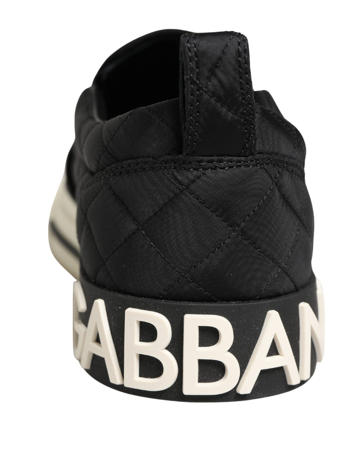 Dolce & Gabbana | Black Quilted Slip On Low Top Sneakers Shoes