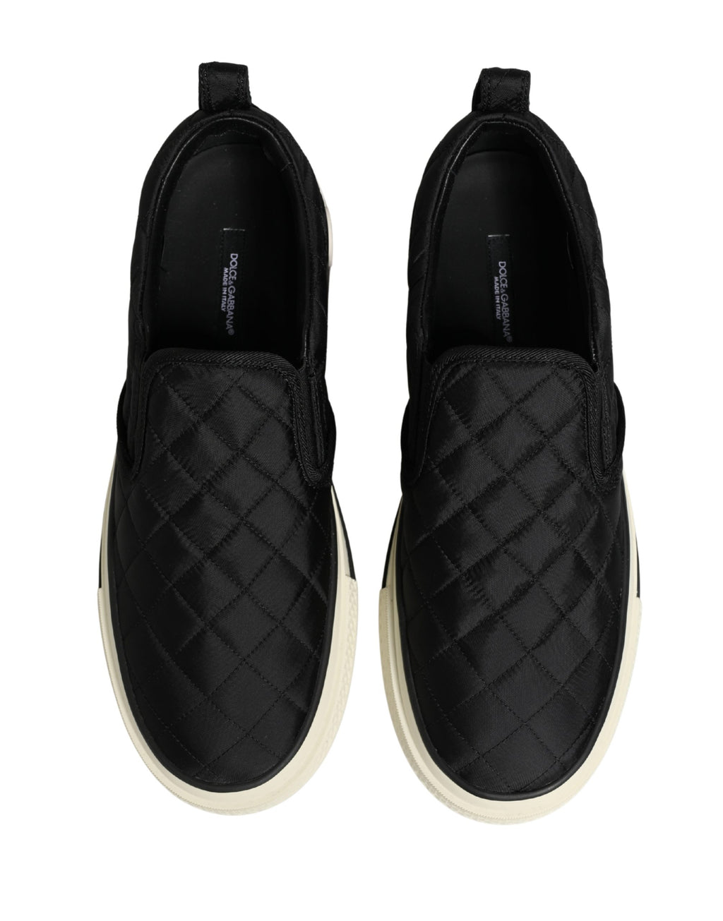 Dolce & Gabbana | Black Quilted Slip On Low Top Sneakers Shoes