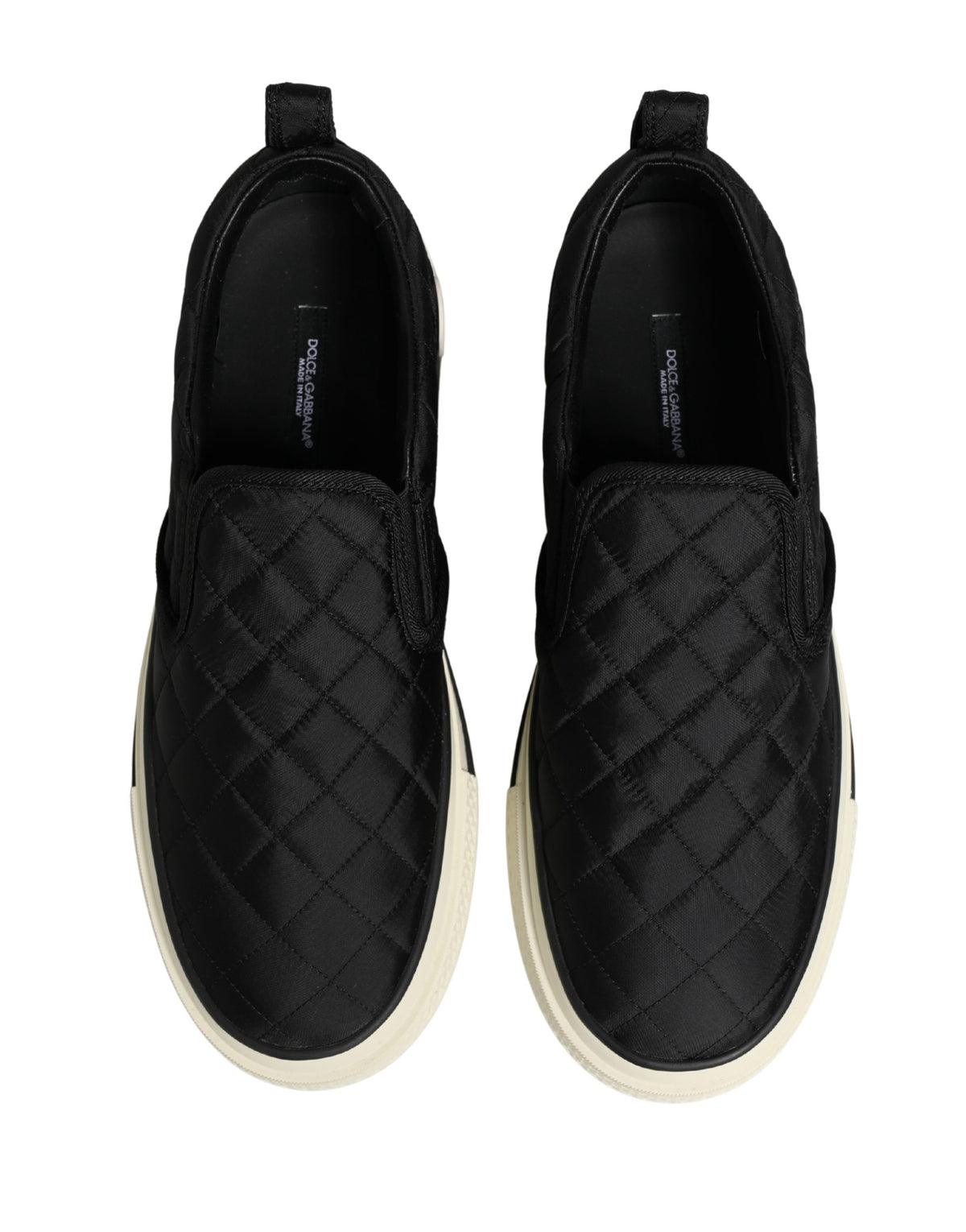 Dolce & Gabbana | Black Quilted Slip On Low Top Sneakers Shoes