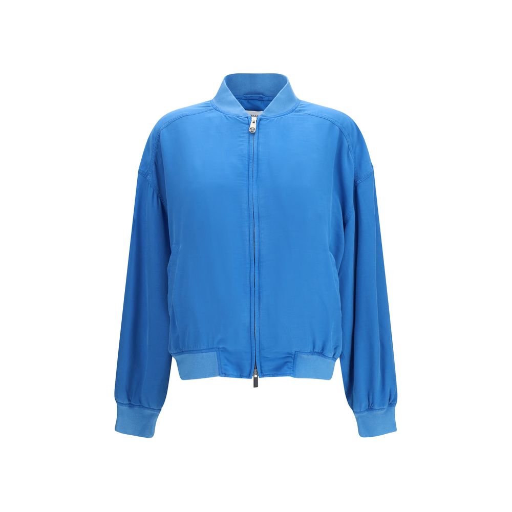 Versace | Blue Silk Bomber