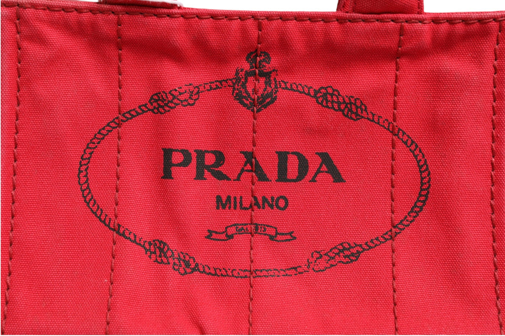 Prada | Canapa Mini Canvas Tote